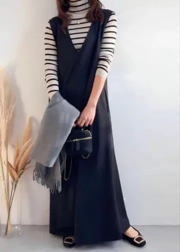 메루카리 시 세일 네이비 점퍼 스커트 원피스