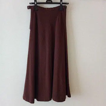[ 로라 애슐리 ] 와인 레드 플레어 스커트 울 계열