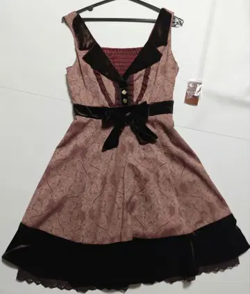 미사용 새상품 택 포함 axes femme 오너먼트 자카드 원피스