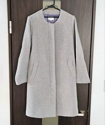 grove 그레이 노카라 울 롱 코트 M 사이즈