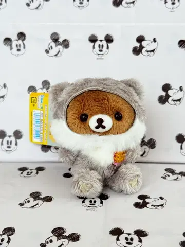 갈색 곰 늑대 외출 봉제 인형 키링 리락쿠마 동화