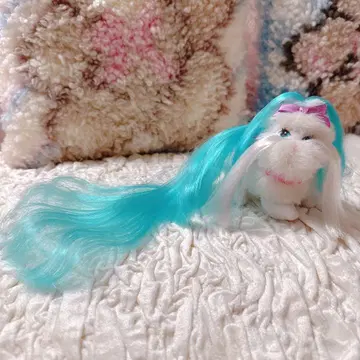 빈티지 Dazzling Hair Pets 고양이 봉제 인형