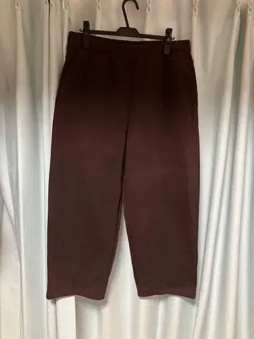 유니클로C 맨투맨 와이드 팬츠 XL 와인