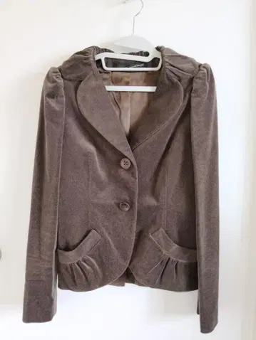 [ MAURIZIO PECORAROITA ] 브라운 퍼프 슬리브 자켓