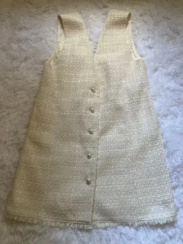 오버롤 스커트 화이트