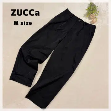 [주카] 빅 루즈 이지 팬츠 M 블랙 일본제 내추럴 모드 광택