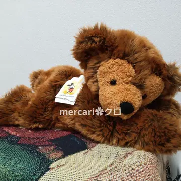 디즈니 베어 누워있는 더피 WDW 브라운 봉제 인형 장모