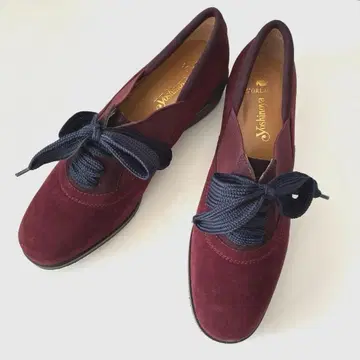 긴자 요시노야 보르도색 스웨이드 신발