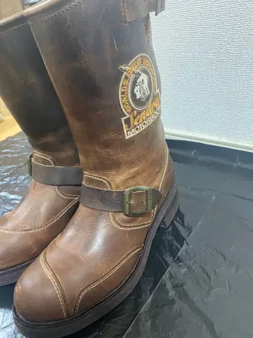 SENDRA 세드라 엔지니어 부츠 천연 가죽 브라운 베컴 애용