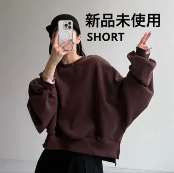 [ 미사용 새상품 ] wee9s OSUMITSUKI 맨투맨 블라우스 숏