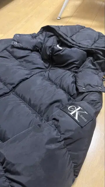 캘빈 클라인 진스 블랙 다운 자켓