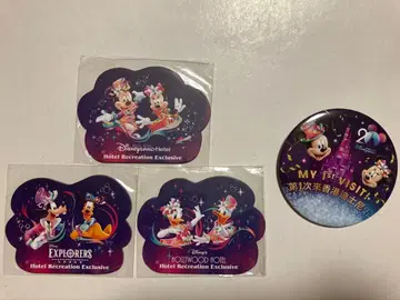 홍콩 디즈니랜드 20주년 이벤트 한정판 마그넷 3종 덤 캔뱃지 미사용