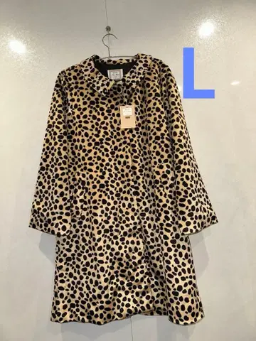 새상품 레오파드 무늬 롱 코트 L
