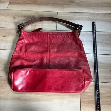 가죽 빨간색 숄더백