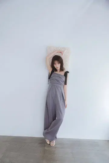 andequal 리본 숄더 콤비네이슨