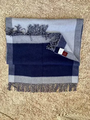 캐시미어 100 스톨 네이비