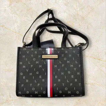타미힐피거 숄더백 사선 미니백 트리콜로르 올 패턴
