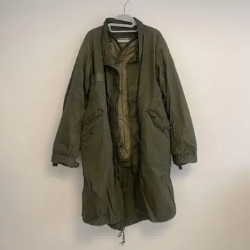 70s M-65 피쉬테일 후드티 (모즈 코트) 라이너 포함