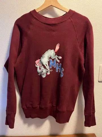 WAREHOUSE 플로키 프린트 맨투맨 L