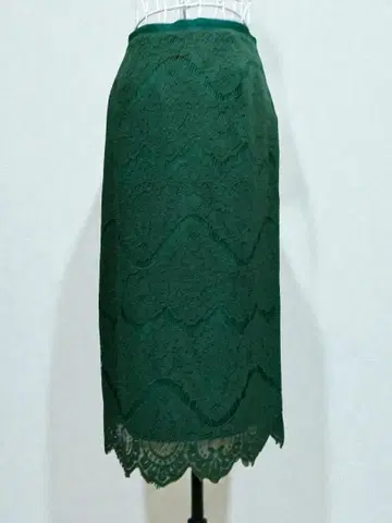 알아바일 레이스 그린 스커트