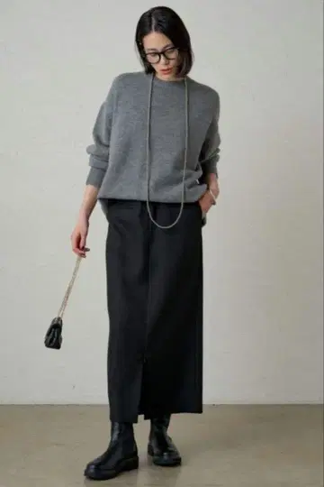 라운지 드레스 프론트 zip 타이트 스커트