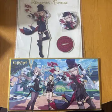 원신 리니 아크릴 스탠드 색지 캔뱃지