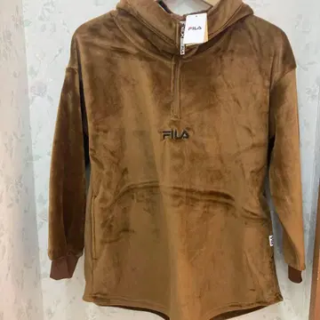 택 포함 새상품! FILA 플리스 후드티 브라운 M