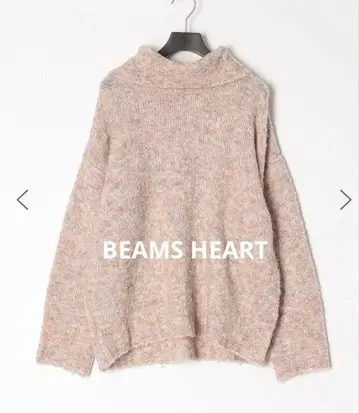 BEAMS HEART 베이지 계열 니트 스웨터