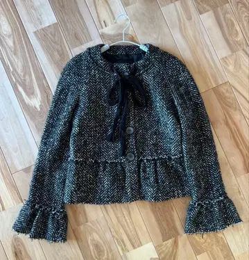 ZARA WOMAN 자라 헤링본 자켓 S 모헤어 혼합 울