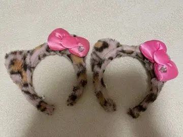 [ 2개 세트 ] 유니버셜 키티 레오파드 무늬 머리띠