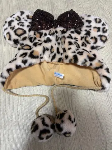 도쿄 디즈니 리조트 레오파드 무늬 캡