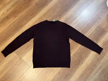 DRESSTERRIOR 긴팔 스웨터 다크 레드 그레이