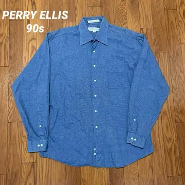 90s PERRY ELLIS 코튼 100 긴팔 셔츠 16-1/2