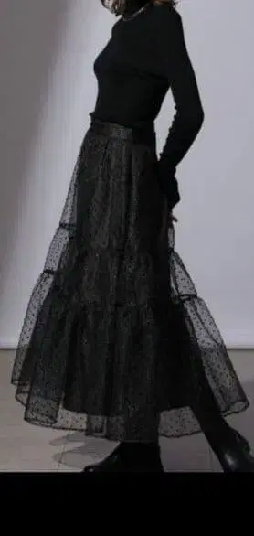 CADUNE 도트 샤샤 스커트