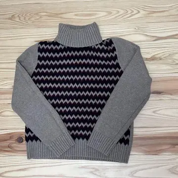 A.P.C. 노르딕 무늬 터틀넥 니트 그레이 가을/겨울 스웨터