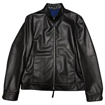 COMME CA MEN 본딩 램 가죽 싱글 라이더 블랙 M