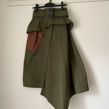REDYAZEL 카키 롱 스커트