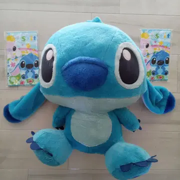 스티치 빅 봉제 인형 파랑 & 미니 타월 2장