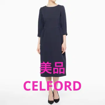 새상품급 CELFORD [ 보트넥 타이트 원피스 ] 34