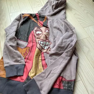 자파 프린트 풀 집업 후드티