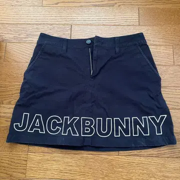 JACKBUNNY 블랙 미니 스커트 로고