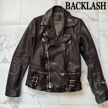 ISAMU KATAYAMA BACKLASH 소가죽 레더 라이더 자켓