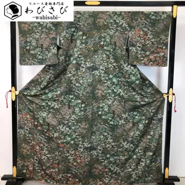 코몬 아름다운 꽃 무늬 금채 크레이프 원단 사츠마 난도색 K-5628