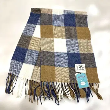 AVOCA 아보카 체크 무늬 머플러 무릎 담요 퓨어 램 울 새상품