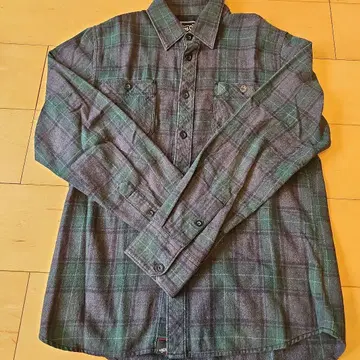 VANS CLASSICS 긴팔 셔츠 S 그레이 그린 체크