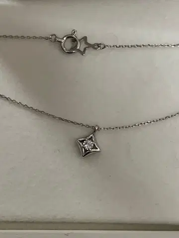 k10 화이트 골드 별 모양 펜던트 목걸이