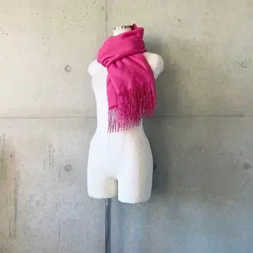 새상품 훌라 FULRA 캐시미어 100% 핑크 머플러