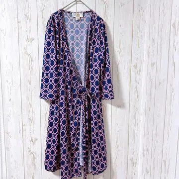 줄리 브라운 M 네이비 핑크 롱 원피스 당일 발송