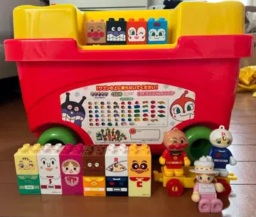 호빵맨 첫 블록 웨건 인형 포함