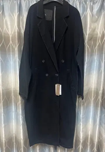 [ 새상품 ] MUL 블랙 데님 리메이크 코트 ( 프리 사이즈 )